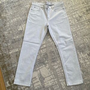 Banana Republic Mens Straight Leg Flint Silver White jeans 33 x 30 NEW NWOT